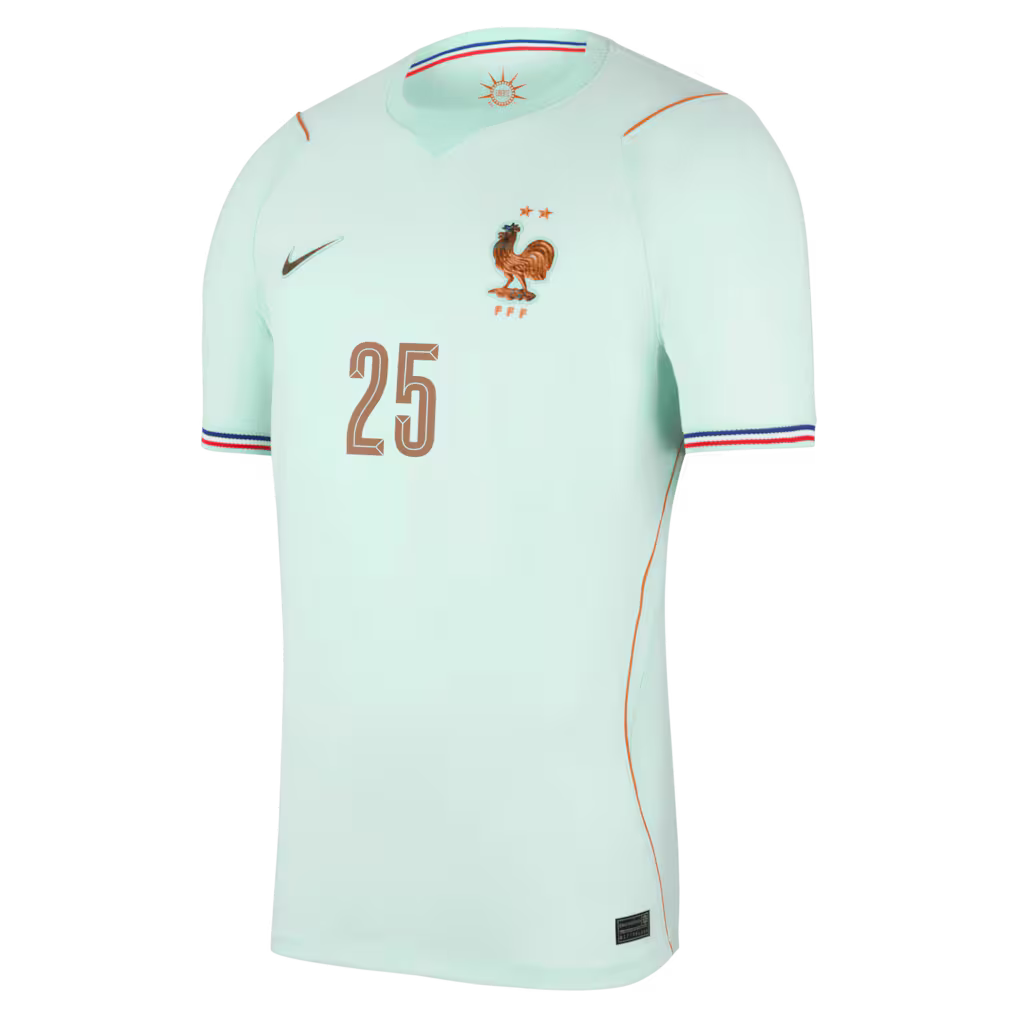 Maillot France Nike FFF Extérieur Stadium 26 avec flocage Akliouche 25