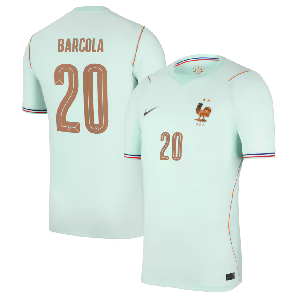Maillot France Nike FFF Extérieur Stadium 26 avec flocage Barcola 20