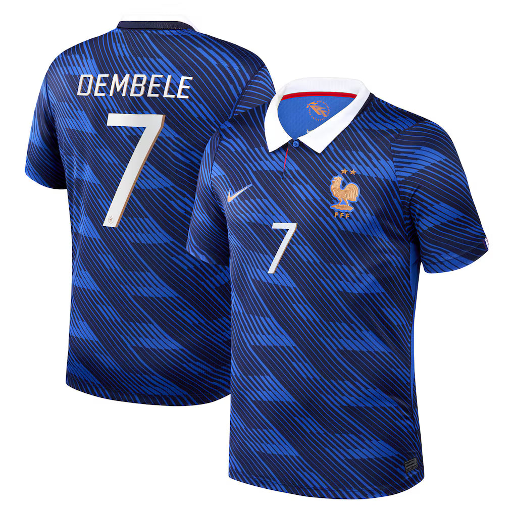 Maillot France Nike FFF Domicile Stadium 26 avec flocage Dembele 7