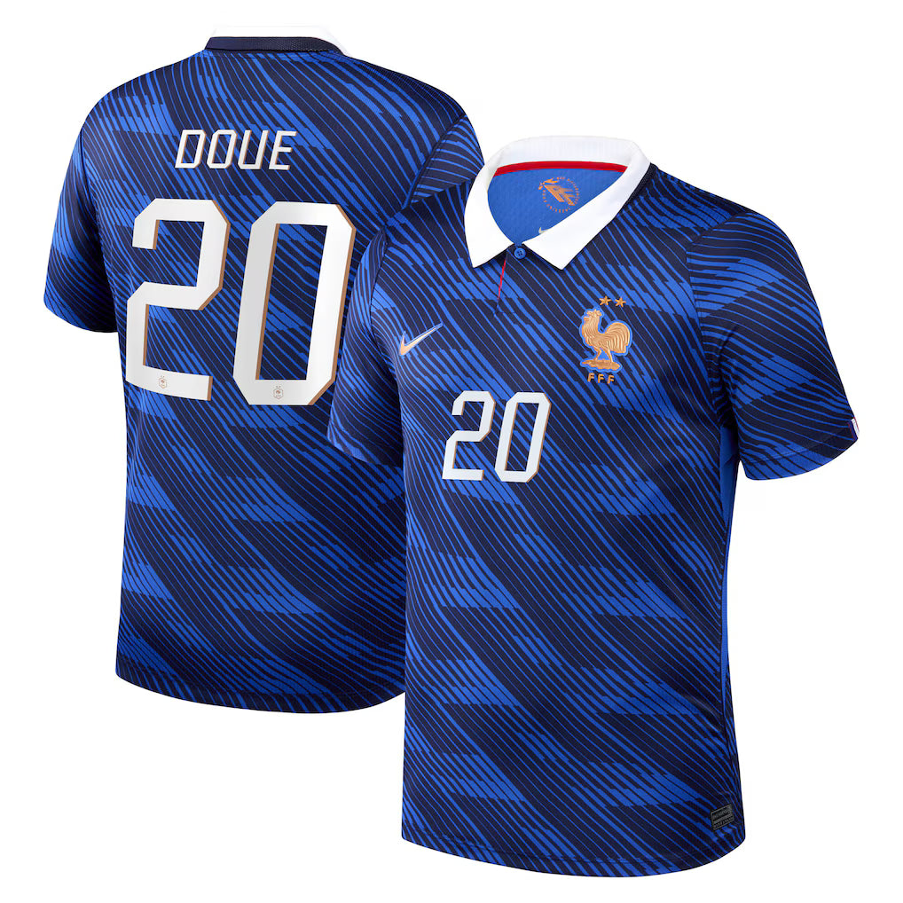 Maillot France Nike FFF Domicile Stadium 26 avec flocage Doué 20
