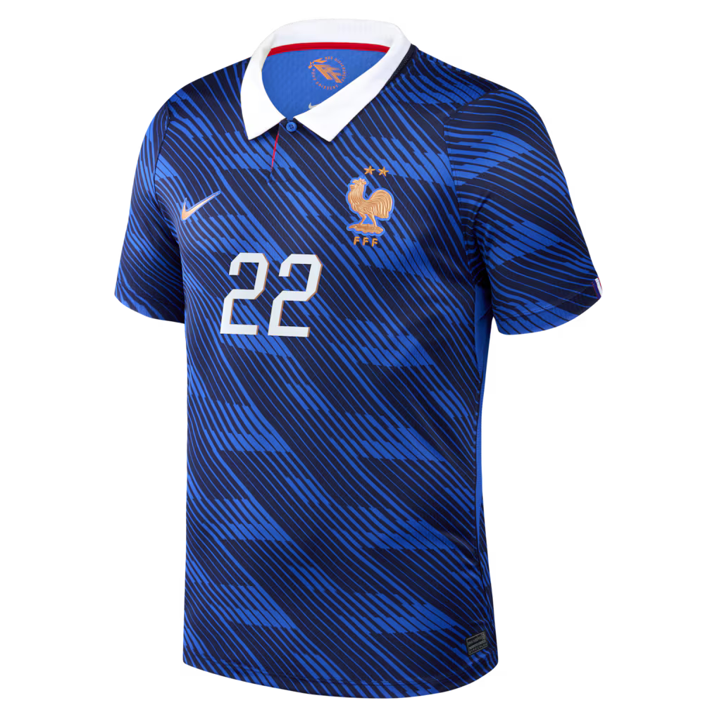 Maillot France Nike FFF Domicile Stadium 26 avec flocage Ekitike 22