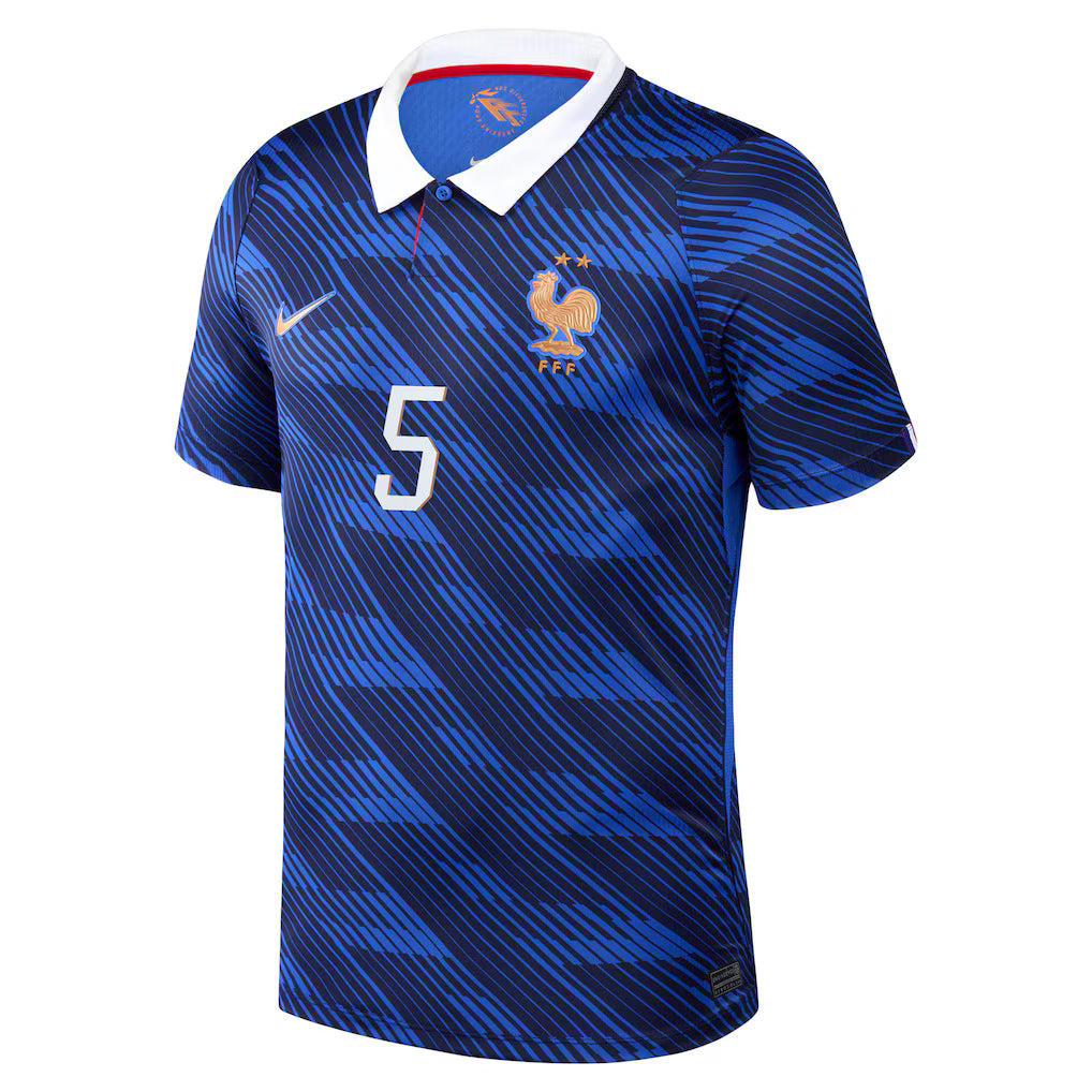 Maillot France Nike FFF Domicile Stadium 26 avec flocage Kalulu 5