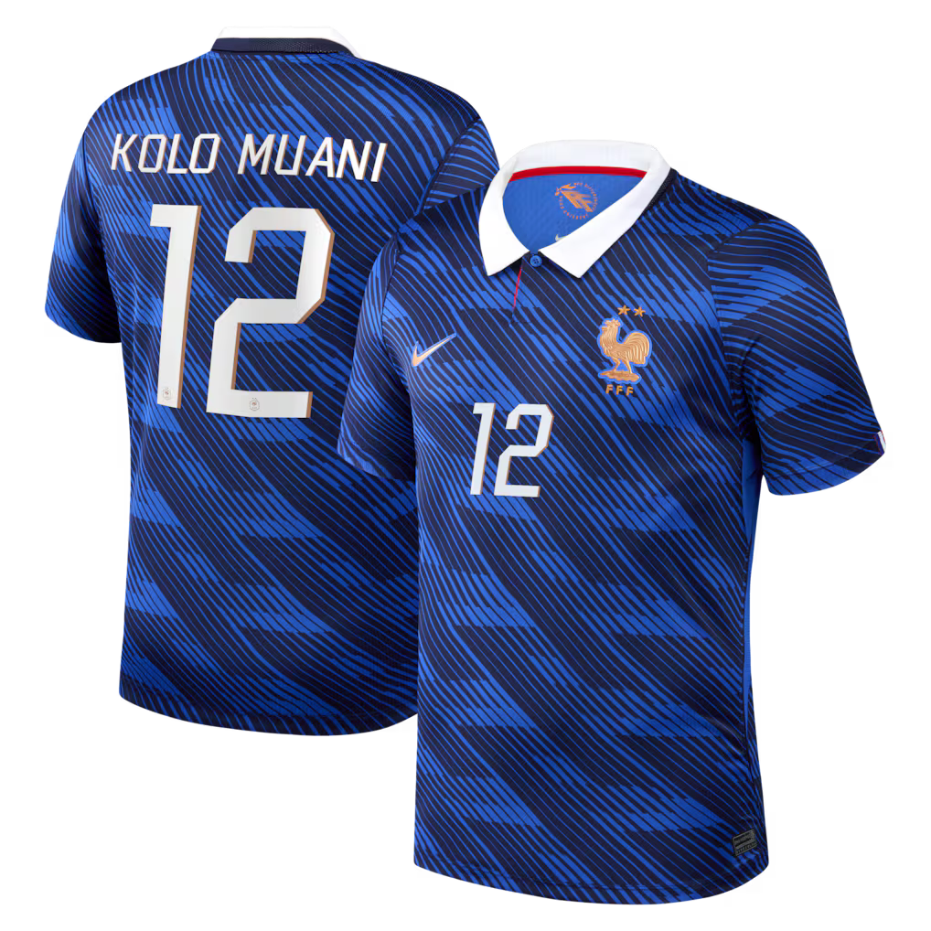 Maillot France Nike FFF Domicile Stadium 26 avec flocage Kolo Muani 12