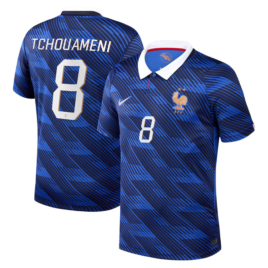 Maillot France Nike FFF Domicile Stadium 26 avec flocage Tchouameni 8