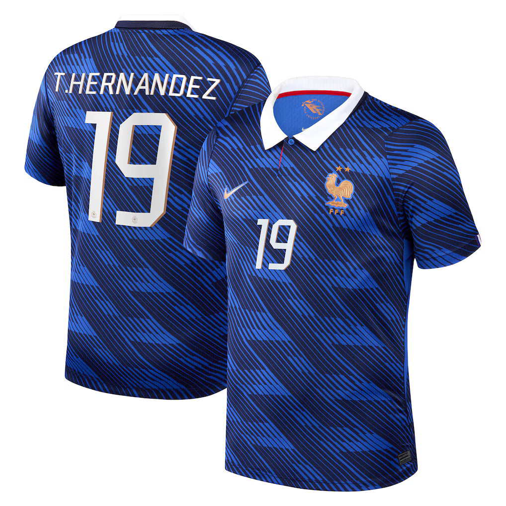 Maillot France Nike FFF Domicile Stadium 26 avec flocage T.Hernandez 19