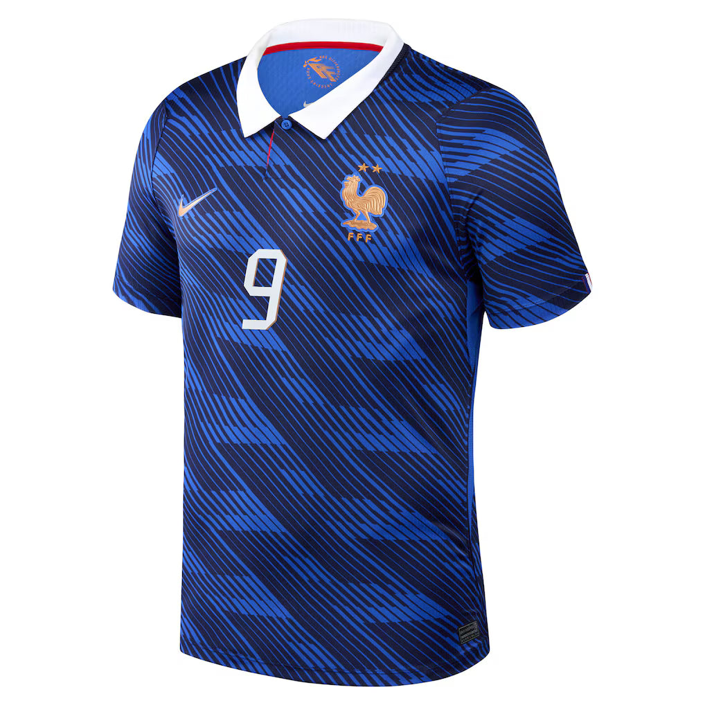 Maillot France Nike FFF Domicile Stadium 26 avec flocage Thuram 9