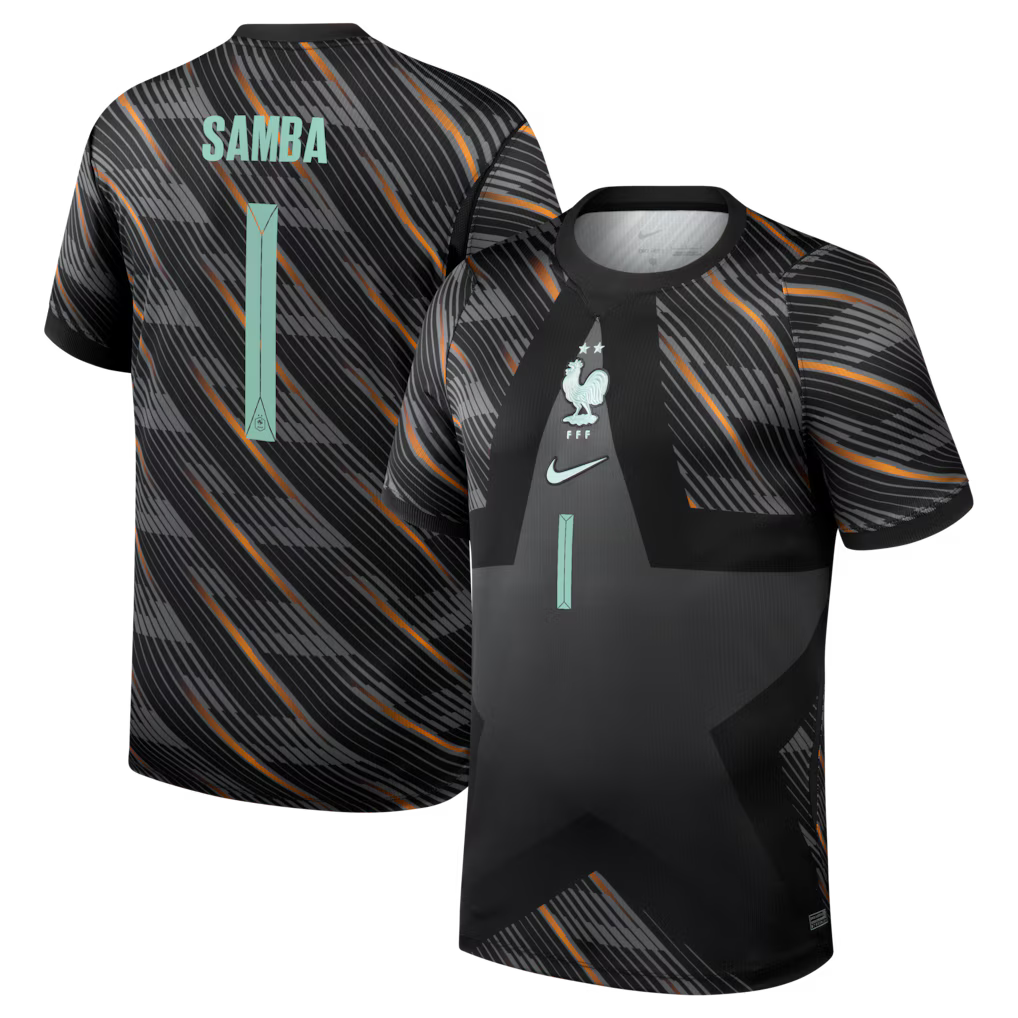 Maillot Gardien France Nike FFF 26 avec flocage Samba 1